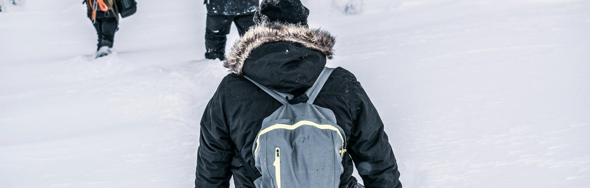 person walking on snow